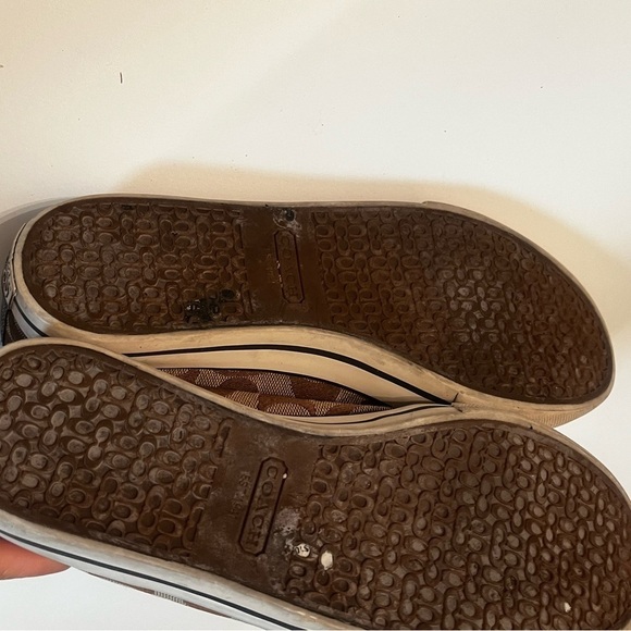 Coach Bonney Graffiti High Top Fold Over Sz 8 Sneakers Canvas Laced RARE - Picture 5 of 12